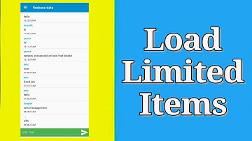 Firebase Load limited items