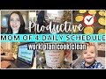 PRODUCTIVE MOM ROUTINE + SCHEDULE OF A STAY AT HOME MOM | CLEANING MOTIVATION + DAY IN THE LIFE SAHM