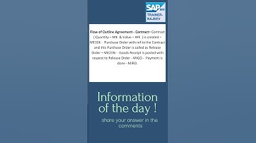 SAP MM Information of the Day