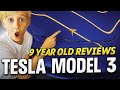 What a 9-Year-Old Thinks of the Tesla Model 3 Highland!