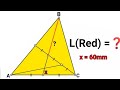 Can you find lenght of red line? | (Fun Geometry Problem) | #math #maths | #geometry