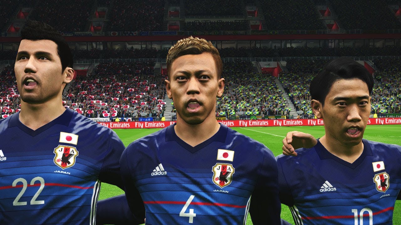 Japan vs Brazil Full Match Pro Evolution Soccer Gameplay YouTube
