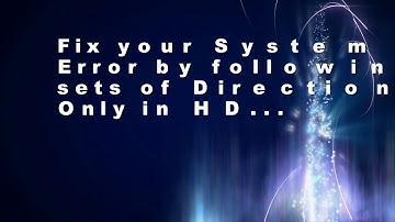 Fix your "System Restore" error for Windows
