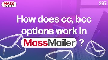 How does the cc and bcc option work in MassMailer?