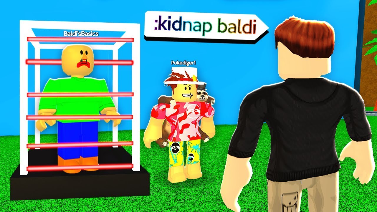 We Captured Baldi Basics In Roblox Admin Commands W Poke Youtube - roblox videos admin commands