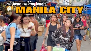 MANILA PHILIPPINES-Walking tour from Chinatown to Divisoria street Market [4k]