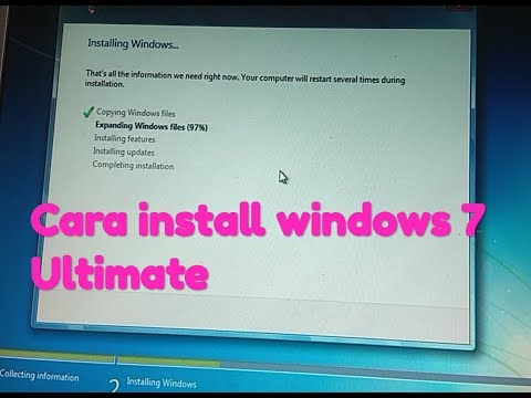 Cara Install windows 7 ultimate