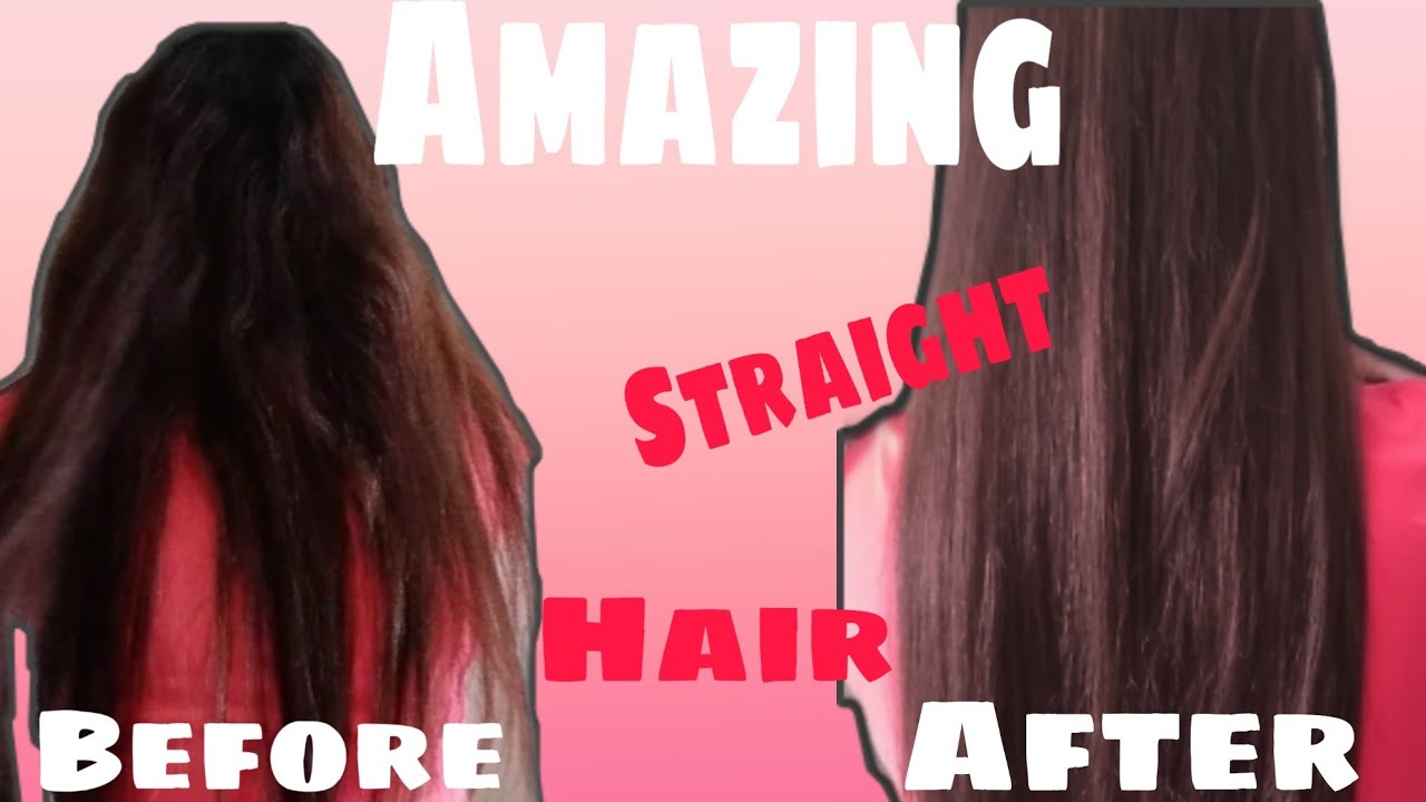 AMAZING HAIR STRAIGHTENING |DIY STRAIGHTENING AT HOME - YouTube