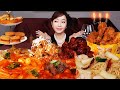 [Mukbang ASMR] 떡볶이 그 이상 ✨ 걸작떡볶이치킨 ! 숯불킹 떡볶이 감바스 로제 떡볶이  Tteokbokki & Chicken Eatingshow Ssoyoung