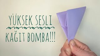 Kağıttan Çok Fazla Ses Çıkaran Çatapat Yapımı.Ses bombasi origami.