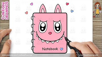 How to Draw a Cute Labubu Notebook | Easy Kawaii Drawing for Kids Step by Step