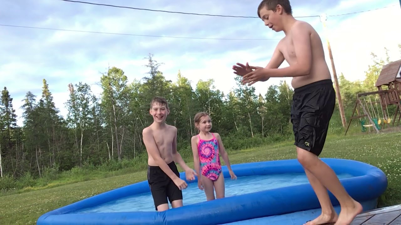 Last to leave the freezing cold pool YouTube