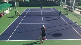 Alex De Minaur Practice With Lleyton Hewitt At Indian Wells 3-11-18