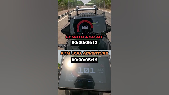CFMoto 450 MT Vs 390 Adventure - 0-100 KMPH Test