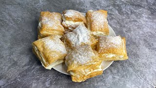 Puff pastry dessert in 10 minutes. The whole family's favorite recipe!