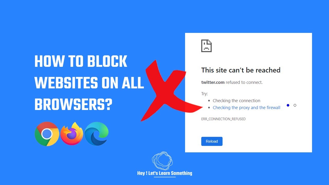 How to block websites on google chrome Firefox  Microsoft Edge   windows 10  No Extensions  2022