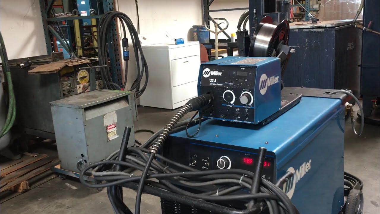 Miller Deltaweld 452 Mig Welder with Miller 22A Wire Feeder YouTube