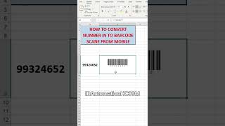 how to generate barcode of mobile number in Excel | Excel me mobile number ka barcode generate karen