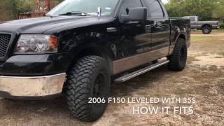 2006 f150 on 35s how does it fit? How to fit 35x12.50 with only a leveling kit. 04-08 f150 pro comp