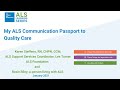 ALS Learning Series: My Communication Passport to Quality Care:, January 29, 2021