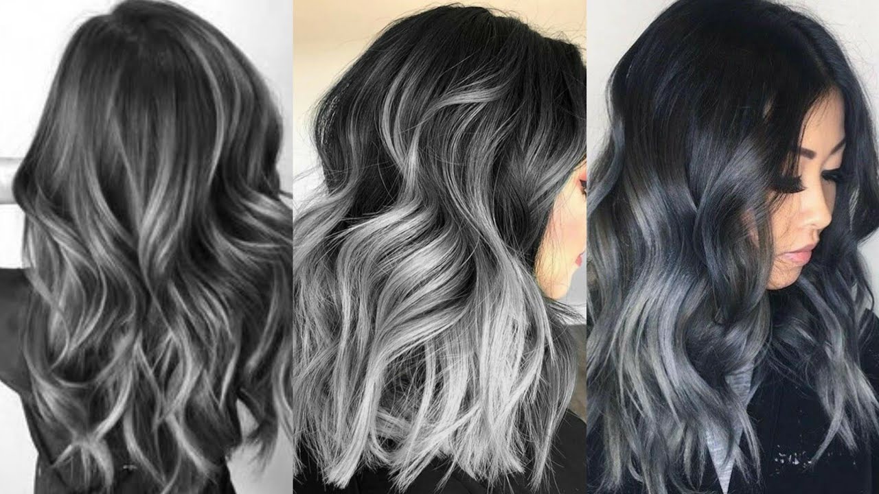 Charcoal Hair Color Trends||Grey Hair Ideas||Ash Balayage||Grey Ombre Hairs  For 2023 - Youtube