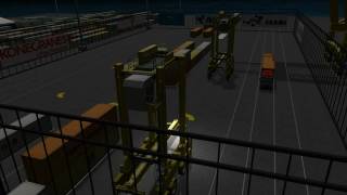 MeVEA Straddle Carrier Training Simulator: Demonstrating driving in the dark
