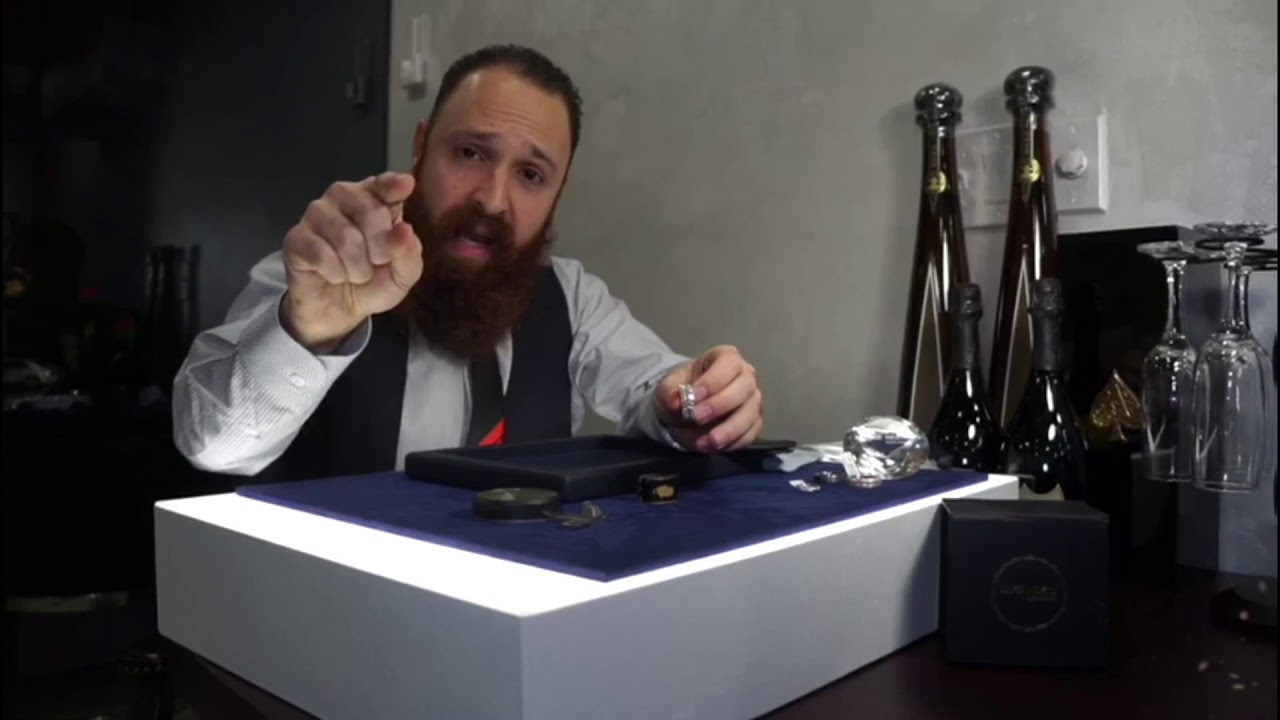 Mike Nekta showing off some large diamond rings ranging from 5 carat up to 13 carat