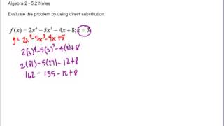 Celebrity Algebra 2 - 5.2 Notes Profile