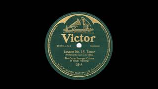 (No. 15): The Oscar Saenger Singing Lessons for Tenor: Portamento Exercise in Fifths (1915)