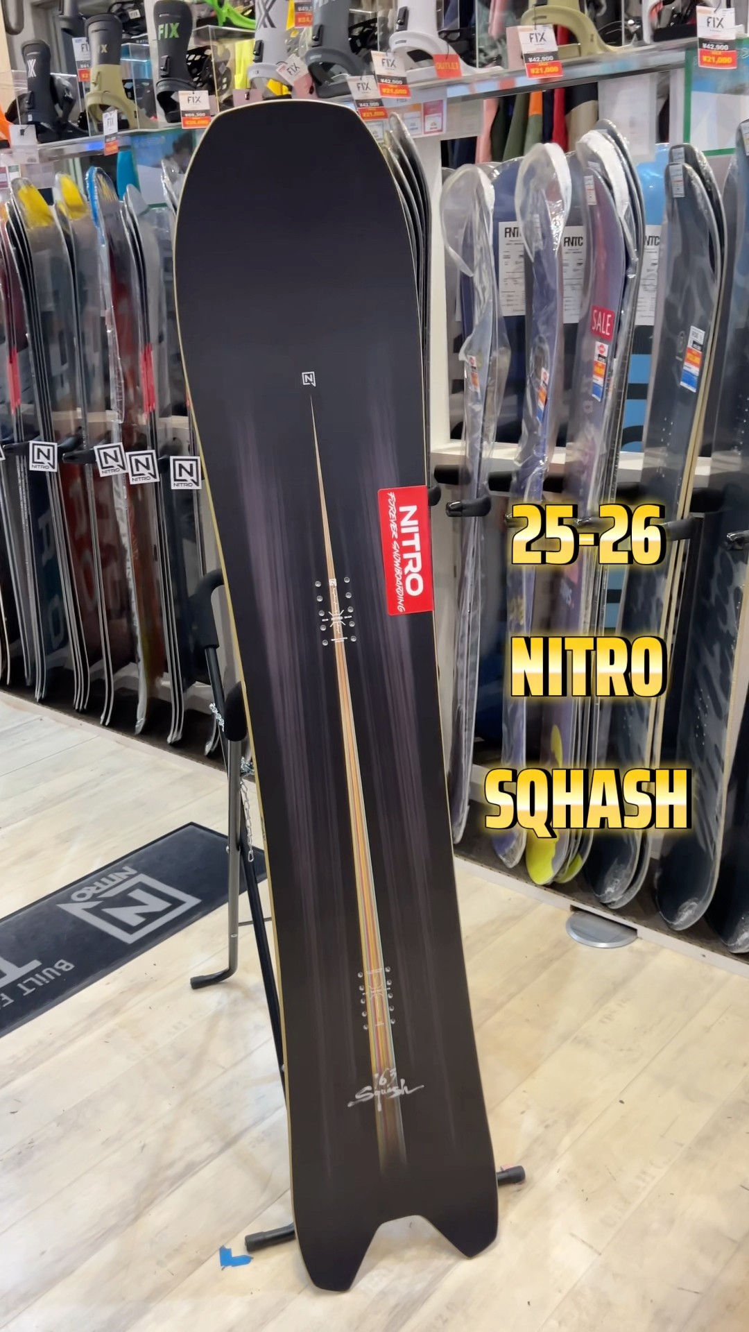 カービング&パウダーボード メンズ スノーボード 板 NITRO SQUASH