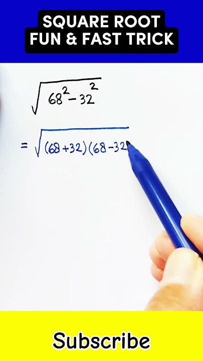 Trik Penarikan Akar Pangkat #maths #mathtips #caracepatperkalian