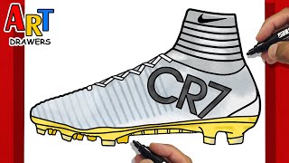 How To Draw CR7 Cristiano Ronaldo BOOT NIKE