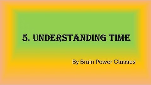 Class 3 // EVS // Chapter 5. Understanding Time // Question answers.