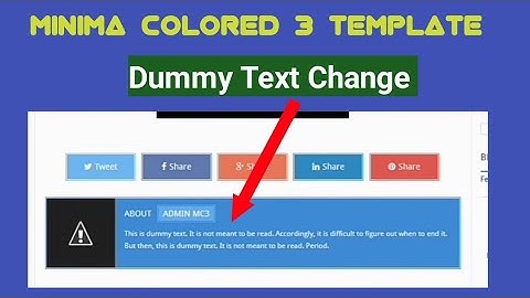 Minima Colored 3 Template Dummy Text Change Kaise Kare || Minima Colored 3 About Customize || 2021