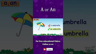 Use of A and An | Articles For Kids “A & An” | Concepts, Examples | English Grammar #shorts