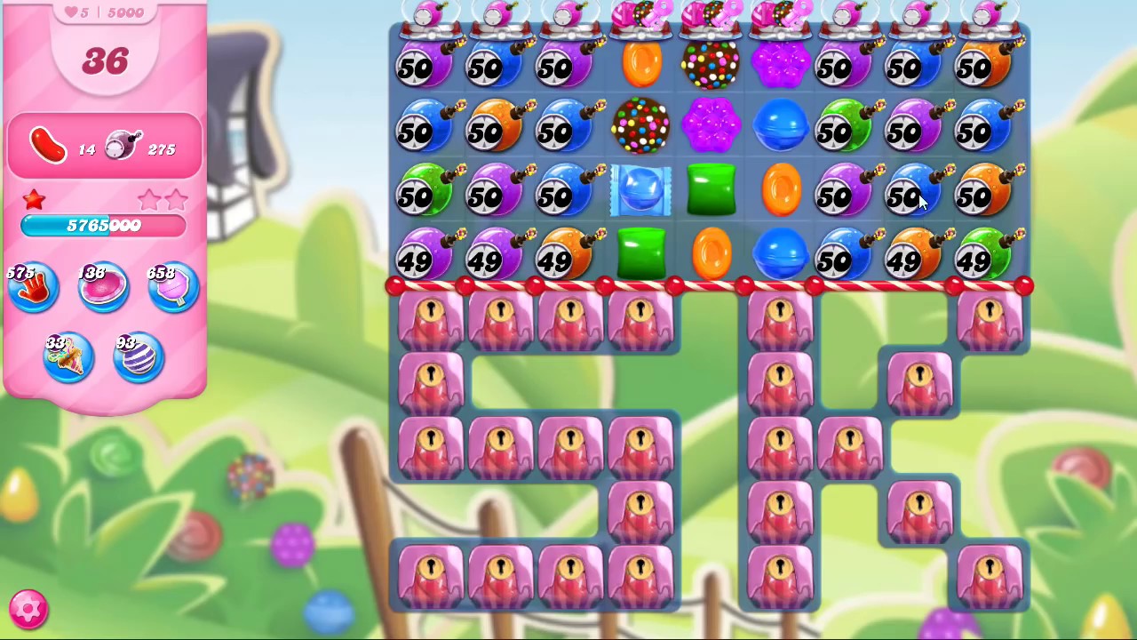 Candy Crush Saga Level 5000 No Boosters Youtube