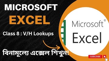 Microsoft Excel  Full Course || Class 8 : V/H Lookups | A Chatterjee | PK Das | Convolution Educare