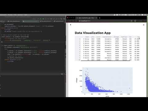 Create Data Visualization Web App: Add Scatterplot using Plotly Express & Streamlit