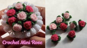 🌹How to Crochet Mini Rose🌹 | Easy Tutorial for beginners step-by-step💐