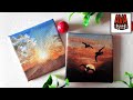 Painting Mini Canvases/Acrylic Painting of Sunrise and Sunset/Arts of Varuna Arya