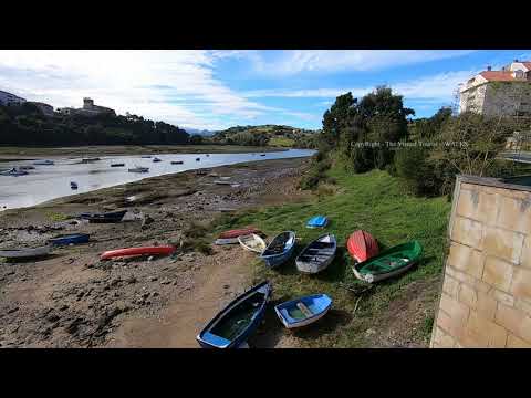San Vicente de la Barquera Harbour and Town in Cantabria,  Spain -  FULL HD 1080p