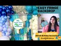 UNDERWATER PARTY DECORATION IDEAS | EASY CHEAP FRINGE TABLECLOTH BACKDROP| Day1 Series |Telugu vlogs