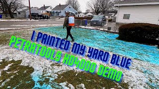 Dude, I Painted My Yard Blue//Petratools HD4000 Backpack Sprayer Demonstration/Spring Lawn Care 2021