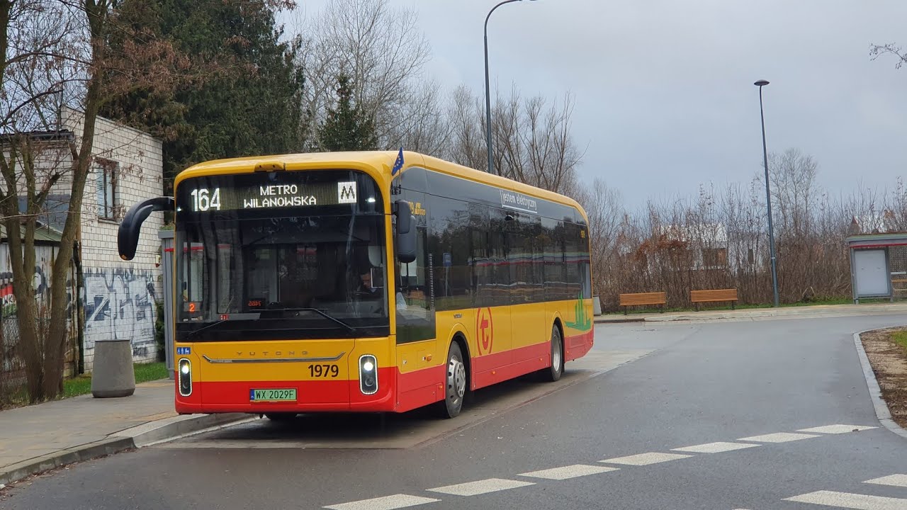 [164] MZA Warszawa - Przejazd Yutongiem U-12 #1979 na linii 164➡️ Kępa Zawadowska