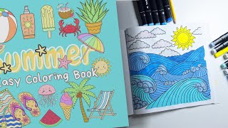 Calming Ocean Waves Coloring Summer Relaxation Coloring Story