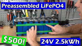 Dirt Cheap 24V Preassembled LiFePO4 Battery: Beginner Friendly Tutorial!