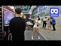 3D 180VR 4K Cute Sexy Girl is dancing with Motion Recoganizing Dance Game