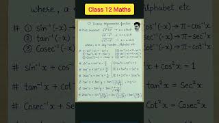 inverse trigonometry function of class 12th.