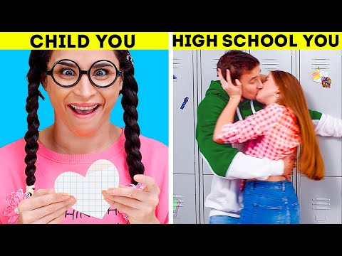 480px x 360px - HIGH SCHOOL YOU VS CHILD YOU || Different Types Of People Relatable  Moments! - YouTube