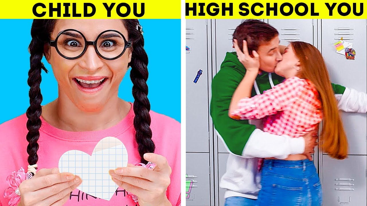 Download HIGH SCHOOL YOU VS CHILD YOU || Different Types Of People Relatable Moments!